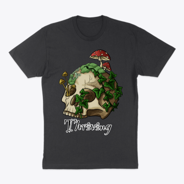 Growth Skull T-Shirt, Unisex Thriving Plant Tee
