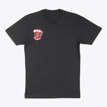 Simplistic left corner bloody mouth