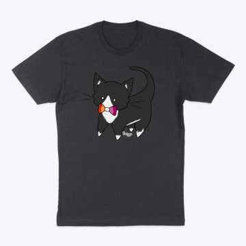 Lesbian Pride Tuxedo Cat