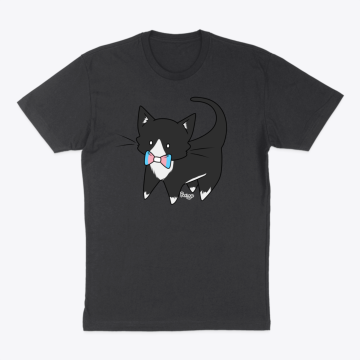 Trans Pride Tuxedo Cat