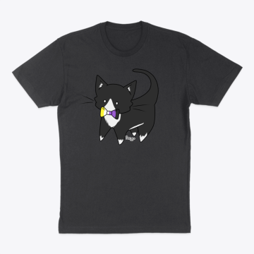 Nonbinary Pride Tuxedo Cat