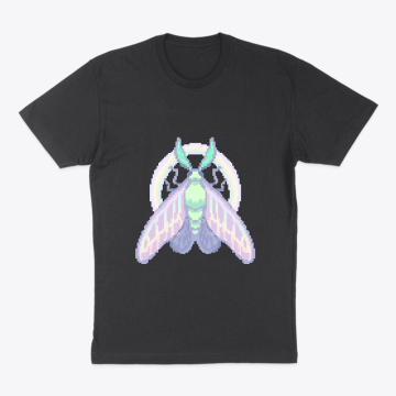 Pretty Pastel Pixel Art of a Moth