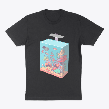 Isometric Coral Reef Tank with Fish