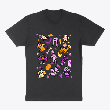 Halloween Cryptid Monsters Pattern