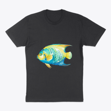 Queen Angelfish in Watercolor