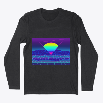 Neon Rainbow Vaporwave Background
