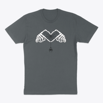 Spooky Skeleton Hand Heart Tee