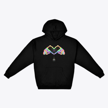 Candy Skeleton Hand Heart Hoodie