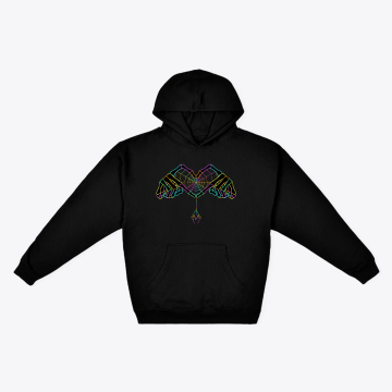 Neon Skeleton Hand Heart Tee