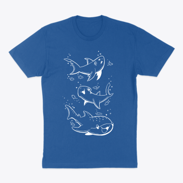 Swimming Sharks Shirt (Blue)