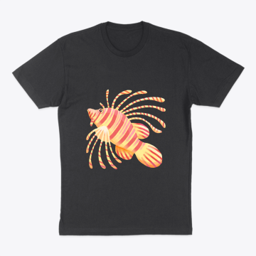 Whimsical Ocean Coral Reef Lionfish