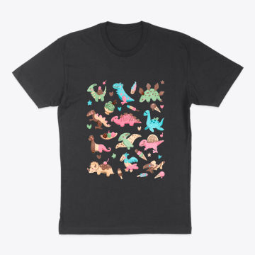 Pastel Sweet Ice Cream Dinosaurs