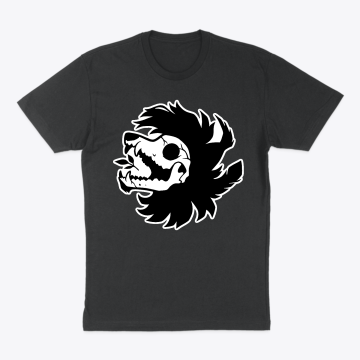 T-SHSIRT - skull fox (black)