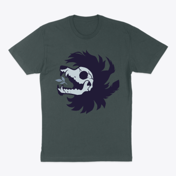 T-SHSIRT - skull fox (blue)