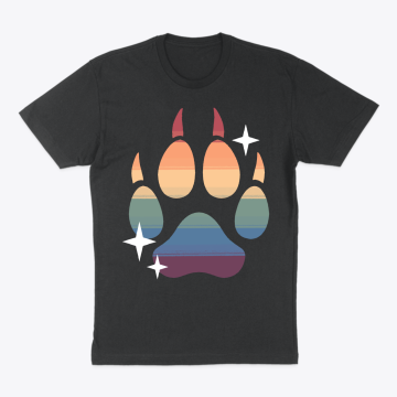 T-SHIRT - rainbow paw