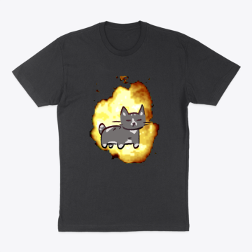 cat with dramatic explosion