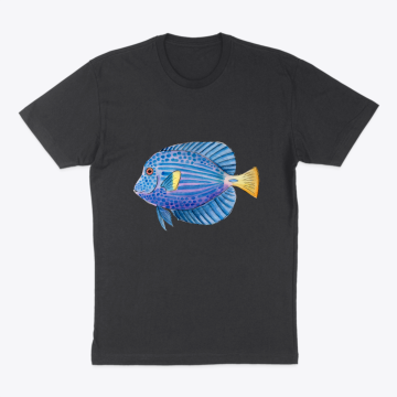 Aquarium Purple Tang Fish in Watercolor
