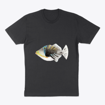 Picasso Reef Triggerfish in Watercolor