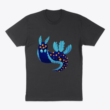 Blue and Orange Nudibranch Sea Slug
