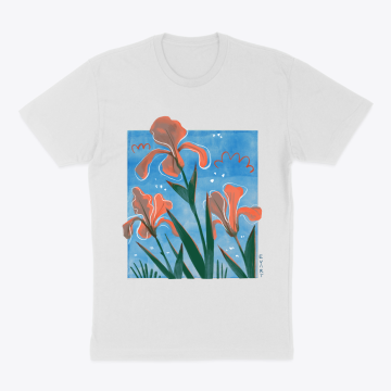 Flowers in sunset