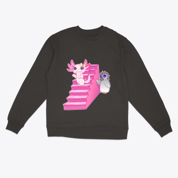 AXOLOTL AND PENQUIN SWEATSHIRT