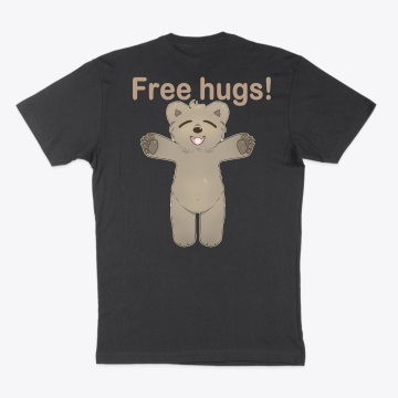 FREE HUGS TSHIRT {DESIGN ON BACK}