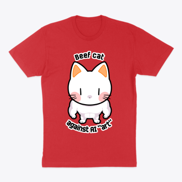 Beef Cat against AI "art" Tee