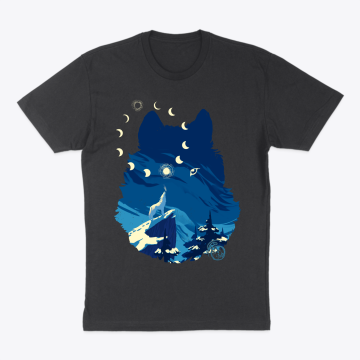 Moon Cycle &amp; howling wolf scenery