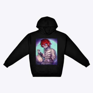 Hoodie of a thief getting caught.