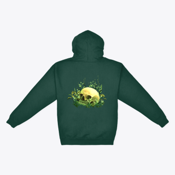 Skull reclaimed by nature