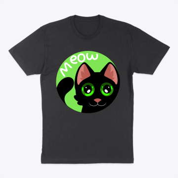 Black Cat Button