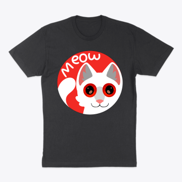 White Cat Button