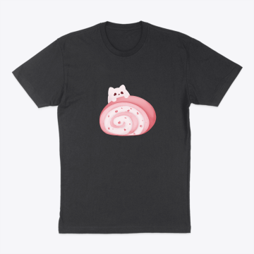 ghost cat's strawberry roll cake