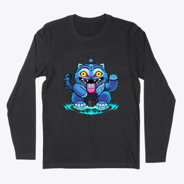 Derpy Blue Tiger Long Sleeves T-shirts