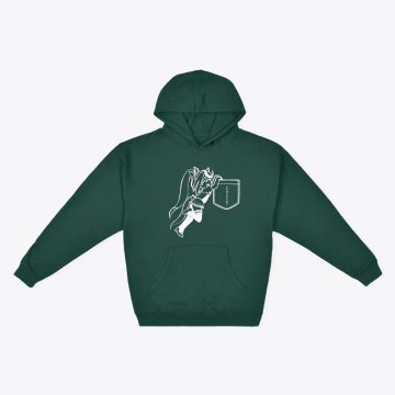 horse girl fake pocket hoodie