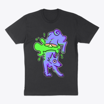 Neon dog t-shirt