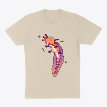 Sunset Axolotl Cute Worm Woah