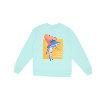 Pick shark carefully (yellow) Sweatshirt