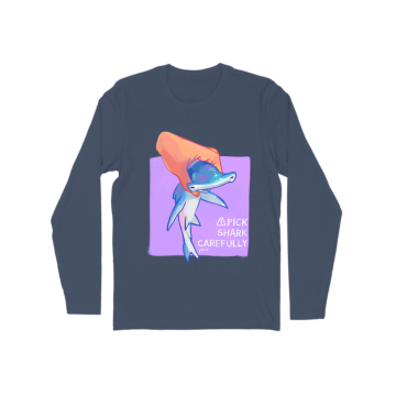 Pick shark carefully (purple) Long Sleeve