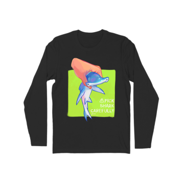 Pick shark carefully (lime) Long Sleeve