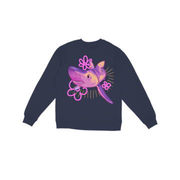 (Pink) Blue shark Sweatshirt