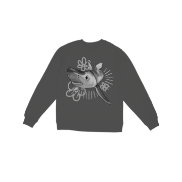 Blue shark (grayscale comic) Sweatshirt