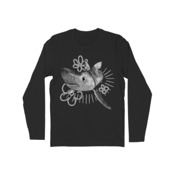 Blue shark (grayscale comic) Long Sleeve