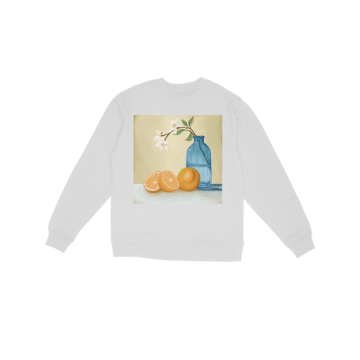 Orange and Flowers  Sweatshirt