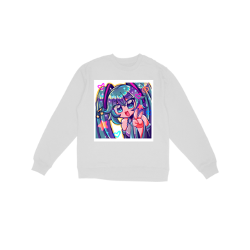 Miku Hatsune peace sign Sweatshirt