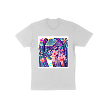 Miku Hatsune peace sign T-Shirt
