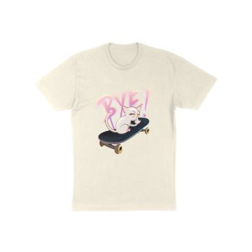 Ugly Cat in a Skateboard T-Shirt