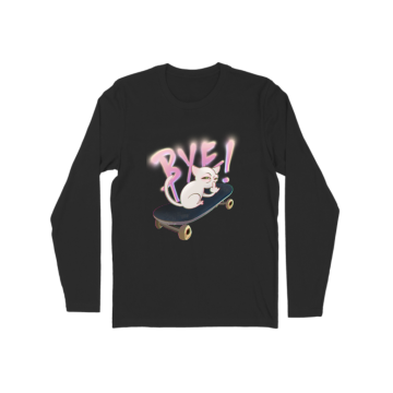 Ugly Cat in a Skateboard Long Sleeve