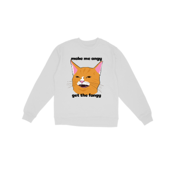 Get The Fangy - Orange Cat Sweatshirt