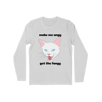 Get The Fangy - White Cat Long Sleeve